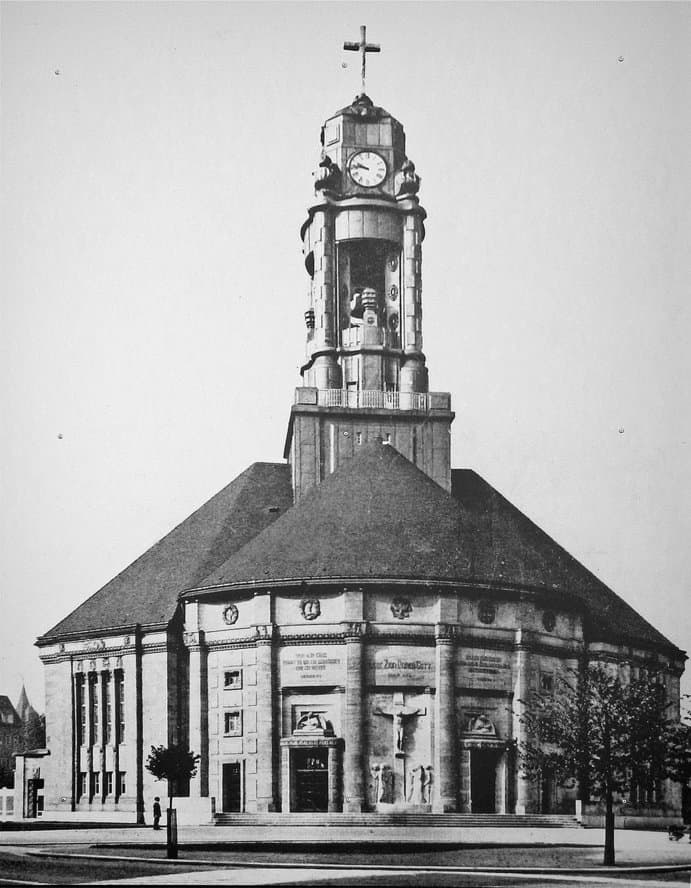 Die Zionskirche nach ihrer Fertigstellung 1912