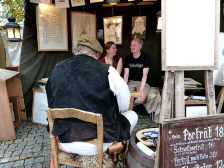 Tag der Sachsen 2014 Portraitzeichner P1240359