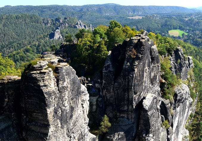 Ausblick Ausflugsziel Bastei und Felsenburg neurathen