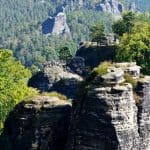 Ausflugsziel Bastei und Felsenburg Neurathen in der Sächsischen Schweiz Felskuppen