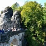 Ausflugsziel Bastei und Felsenburg Neurathen in der Sächsischen Schweiz Brücke