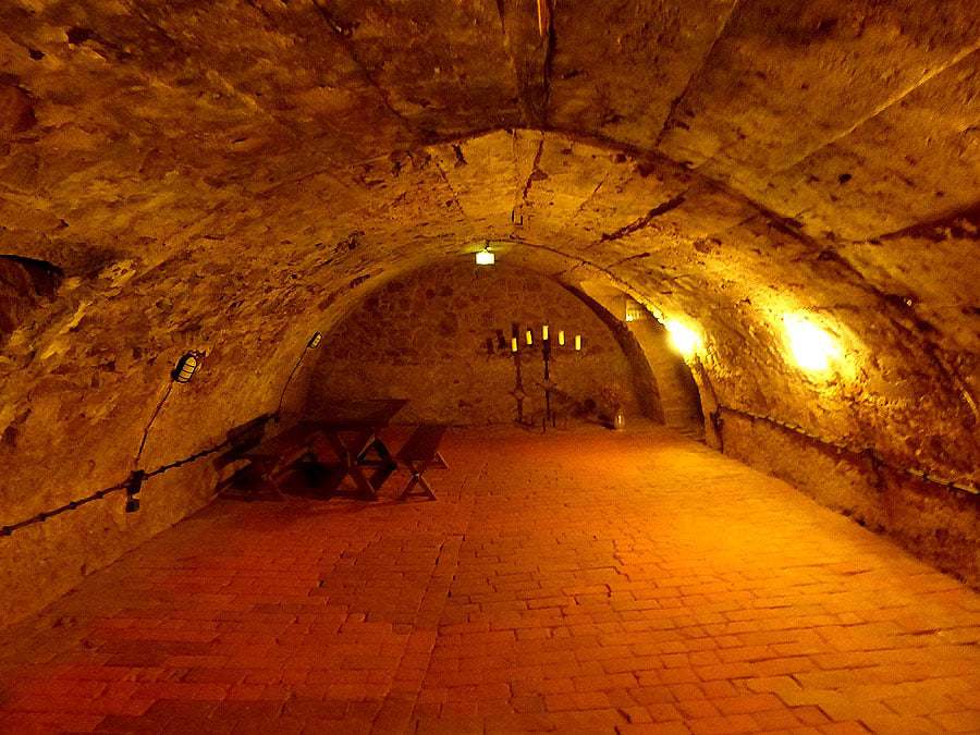 Kellergewölbe in der Burg Kriebstein