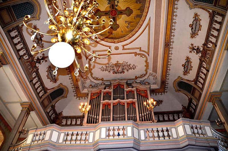 Orgel mit Deckenmalerei Burg Stolpen
