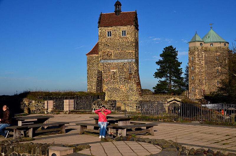 Innenhof Burg Stolpen mit Turm