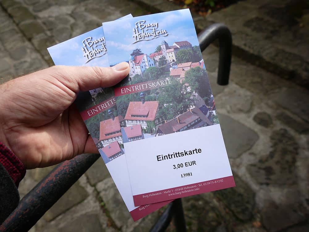 Eintrittspreise Burg Hohnstein Sachsen