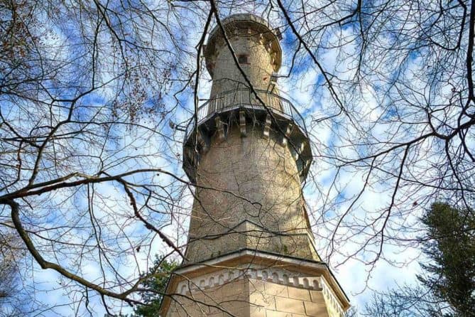 Koenig-Albert-Turm Weinböhla Außenansicht Geländer Plattform Koenig Albert Turm Weinboehla 12