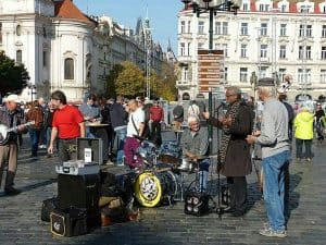 Markt Bank Künstler Musik