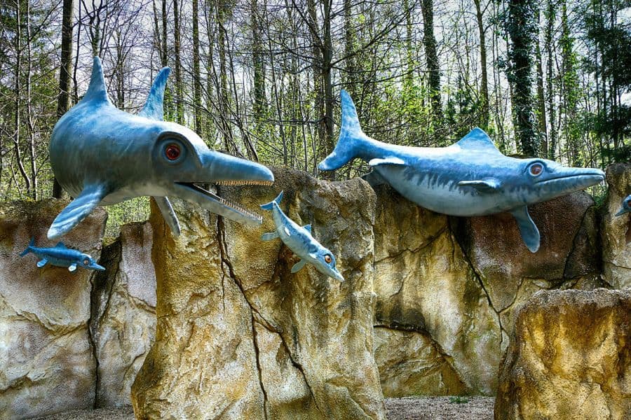 Fischsaurier aus dem Meer Saurierpark Kleinwelka