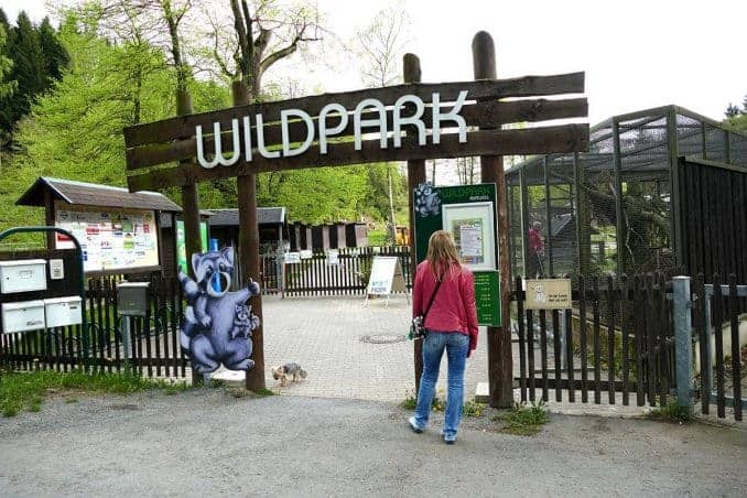 Eingang Wildpark Osterzgebirge