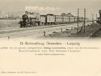 Deutsche Ferneisenbahn Dresden Leipzig Postkarte Leipzig Dresdner Bahn