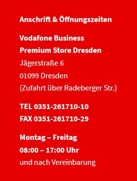 Vodafone-Profis Öffnungszeiten und Adresse