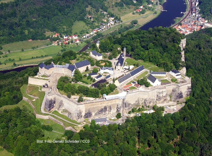 Festung Königstein von oben