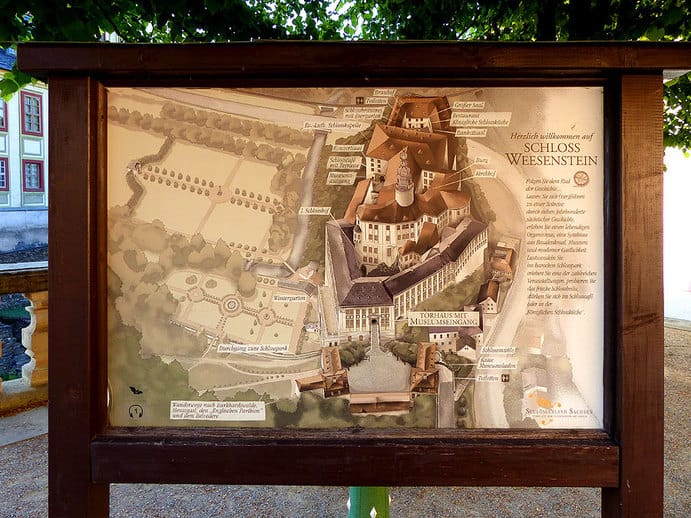 Karte Schloss Wesenstein