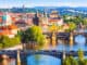 Prag Moldau Karlsbrücke