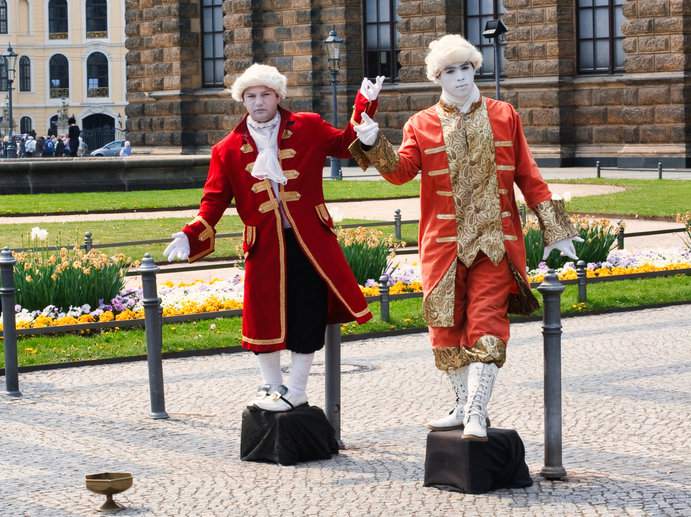 Mozart in Dresden / lebende Statue 