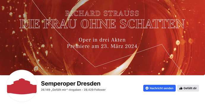 (Screenshot) Facebook der Semperoper Dresden