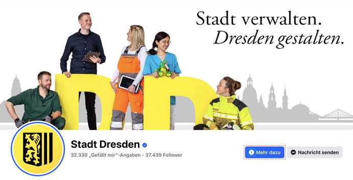 (Screenshot) Facebook der Stadtverwaltung Dresden