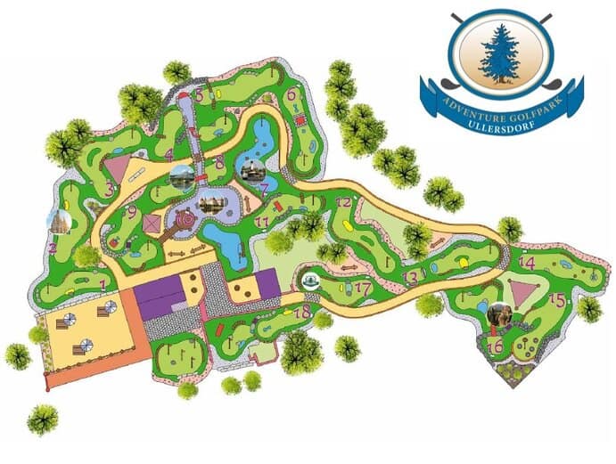 Minigolf Dresden 🏌️ Adventure Golf für die ganze Familie Adventure Golf Lageplan