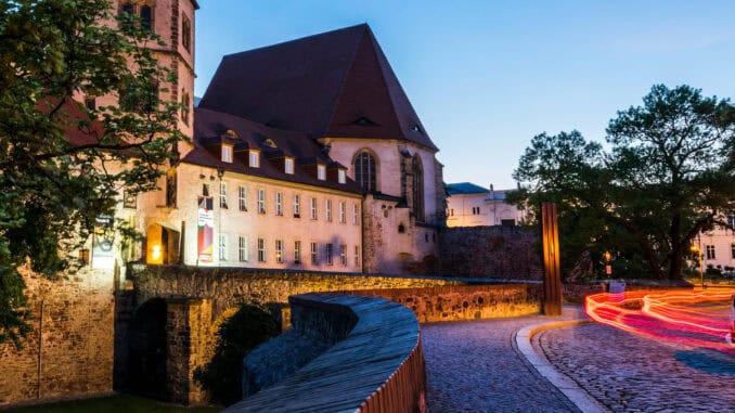 Halle Saale Blaue Stunde Halle Saale Blaue Stunde