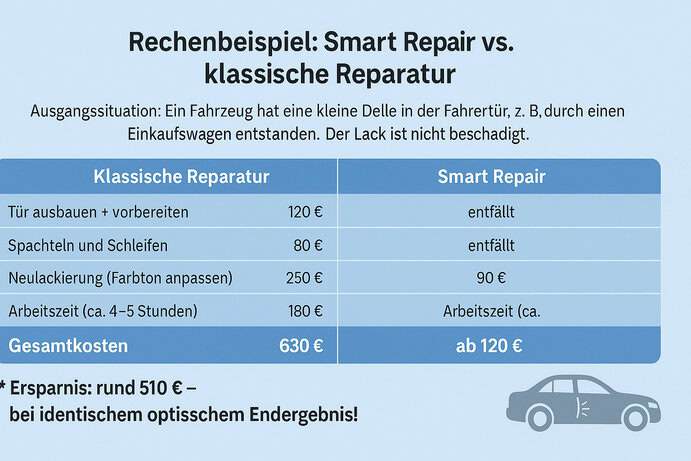 Dellenentfernung und Smart Repair in Dresden Infografik Smart Repair