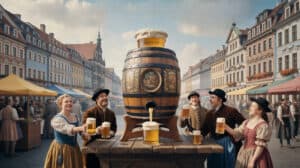 Das singende Bierfass auf dem Altmarkt