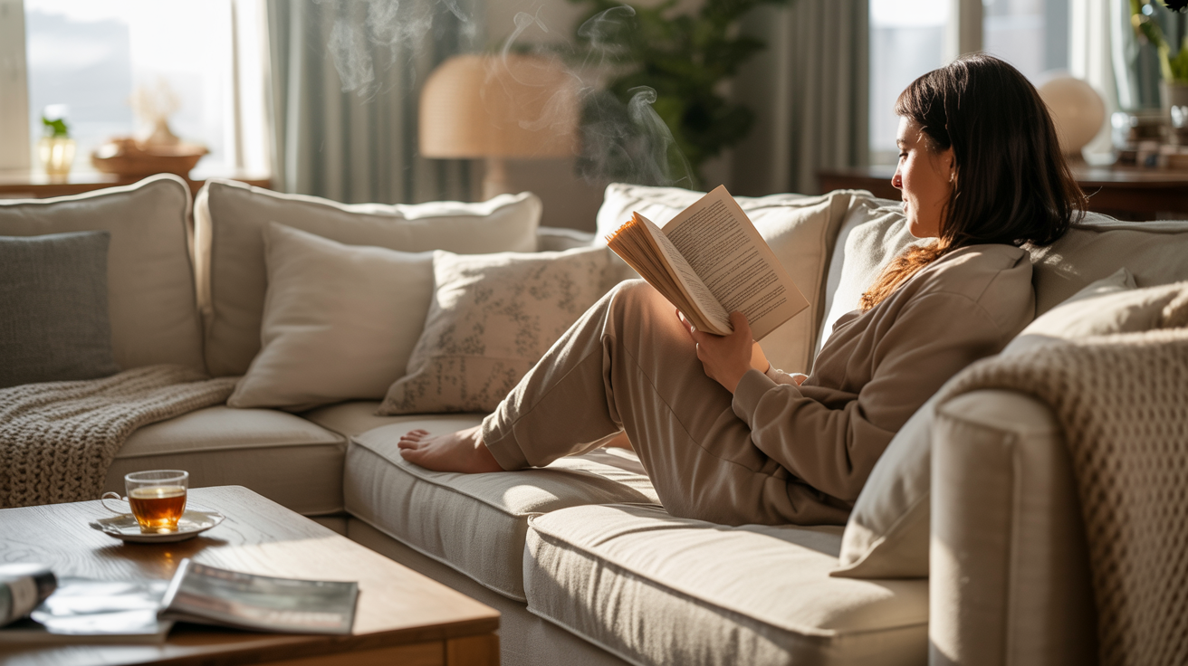 Entspannte Stunden in der Wohnung